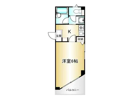 シャトー白馬(1K/2階)の間取り写真