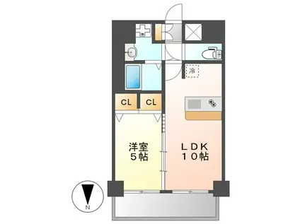 プレサンス丸の内レジデンスIII(1LDK/11階)の間取り写真