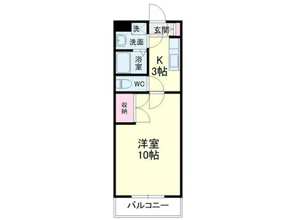K-STAGE(1K/3階)の間取り写真