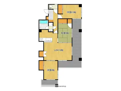 タワーレジデンス甲府中央(3LDK/10階)の間取り写真