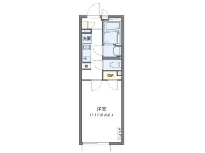 MIKI西新宿(1K/1階)の間取り写真