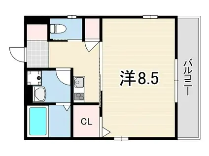 ナウ ハウス有馬(1K/3階)の間取り写真