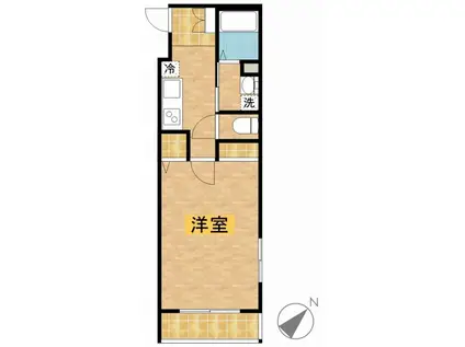 MINING2番館(1K/2階)の間取り写真