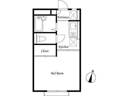 フジハイツ7号館(1K/2階)の間取り写真