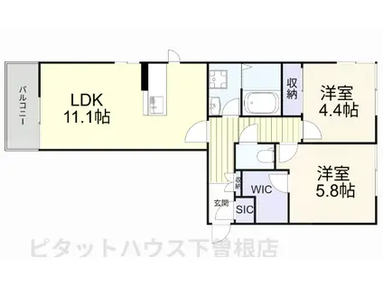 フェリーチェ(2LDK/2階)の間取り写真