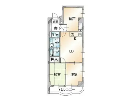 ユーレジデンス三鷹(3LDK/2階)の間取り写真