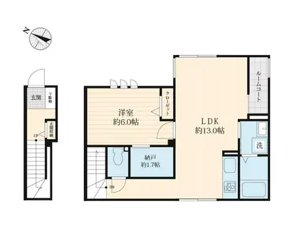 アークヴェール自由が丘(1LDK/2階)の間取り写真
