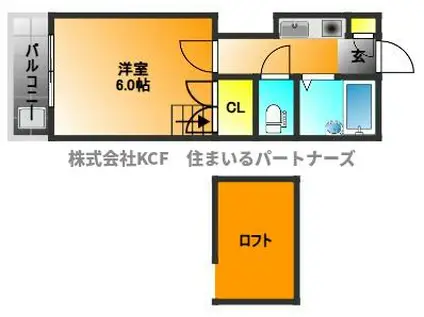サンライズ21(1K/2階)の間取り写真