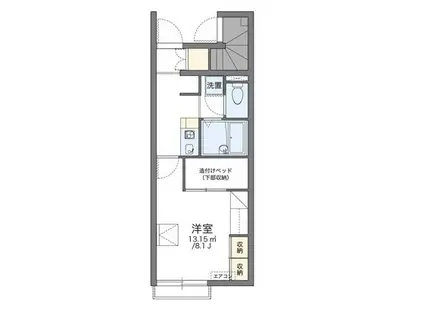 レオパレスクレールアヴェニール(1K/1階)の間取り写真