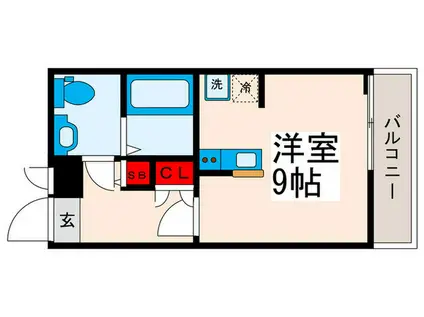 WISTERIA(ワンルーム/3階)の間取り写真