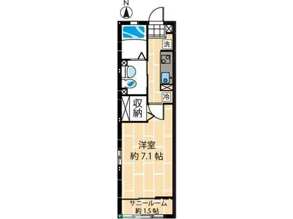 T-FIRST新作 102(1K/1階)の間取り写真