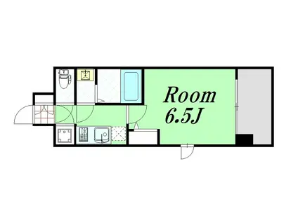 レジュールアッシュ塚本II(1K/2階)の間取り写真