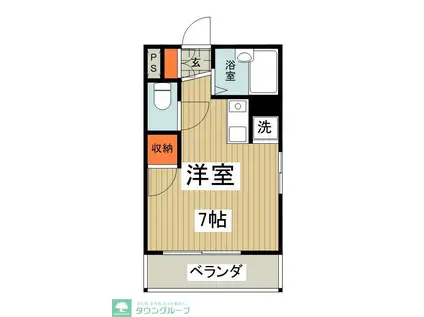 IL・CASTELLO小瀬(ワンルーム/2階)の間取り写真