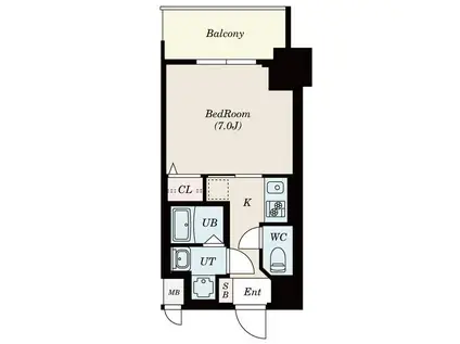 S-RESIDENCE浄心イースト(1K/4階)の間取り写真