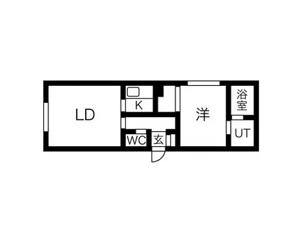 グランメール本郷通南(1DK/3階)の間取り写真