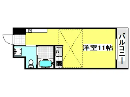 COSMOLIFE KATAYAMA(ワンルーム/6階)の間取り写真