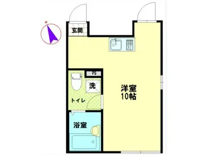 ウィンレックス竹ノ塚(ワンルーム/2階)の間取り写真