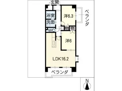 ST.HILLS 21(2LDK/5階)の間取り写真