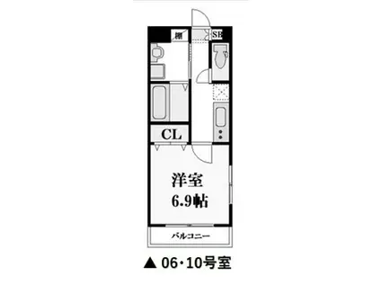 MISTRAL千代田町(1K/1階)の間取り写真