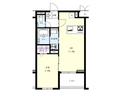 ORCHARD COUTI(1LDK/3階)の間取り写真