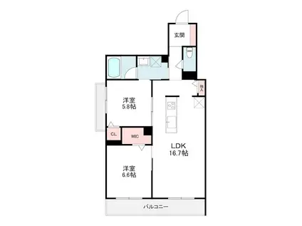 ACERO GARDEN(2LDK/2階)の間取り写真