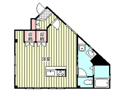 BSPACE(ワンルーム/2階)の間取り写真