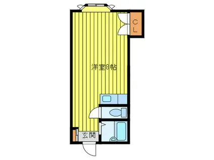 グレイシャス幌彩(ワンルーム/4階)の間取り写真