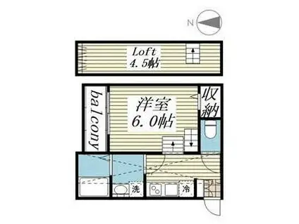 CHARME新守山(1K/1階)の間取り写真