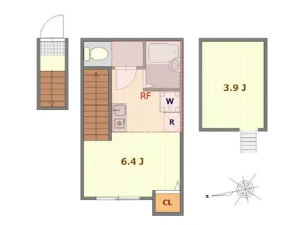 MSA SANGENJAYA(ワンルーム/2階)の間取り写真