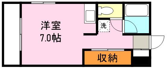 モンヴァレ(ワンルーム/5階)の間取り写真