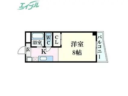 パルティール21(1K/5階)の間取り写真