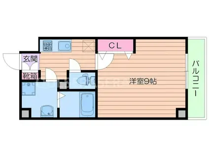 グランシエール都島(1K/8階)の間取り写真