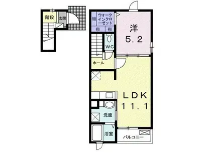 パル山崎(1LDK/2階)の間取り写真