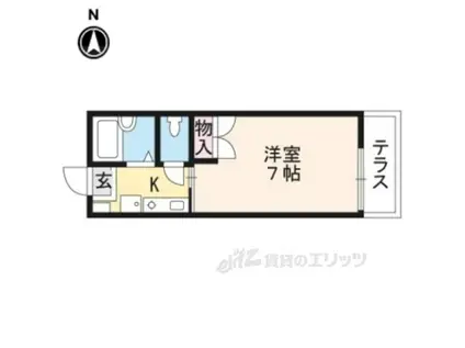 ヴィレッジ岩倉(ワンルーム/2階)の間取り写真