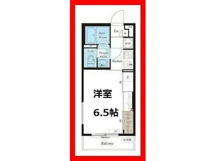 リブリマリソル(1K/1階)の間取り写真