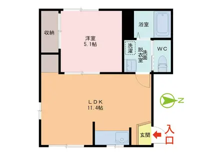 ドレミハイツ(1LDK/1階)の間取り写真