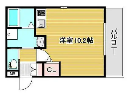 ワコーレヴィアーノ垂水塩屋町(ワンルーム/2階)の間取り写真