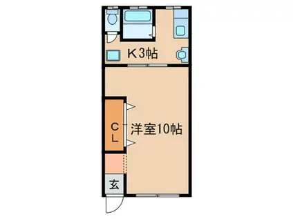 コーポ松本(1K/2階)の間取り写真