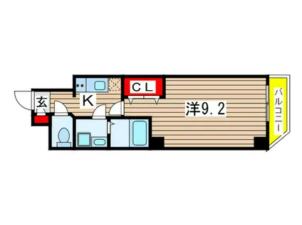 RELACHE登戸(1K/2階)の間取り写真
