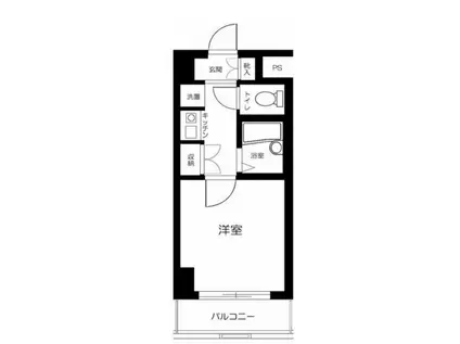 ヴェルステージ大森西(1K/4階)の間取り写真