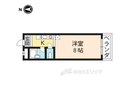 アヴォンリー(1K/3階)の間取り写真