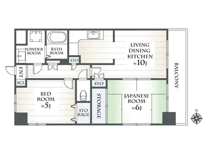 チャイルドシティ(2LDK/3階)の間取り写真