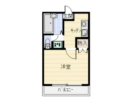 ウインビュ本牧(1K/2階)の間取り写真