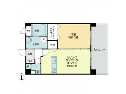 エストレーラ(1LDK/1階)の間取り写真