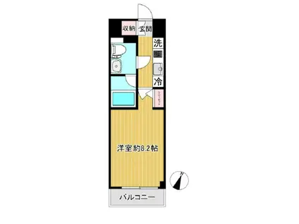 SHOKEN RESIDENCE川崎生田(1K/3階)の間取り写真