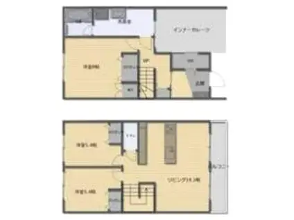 FELIZ松之浜(3LDK/1階)の間取り写真