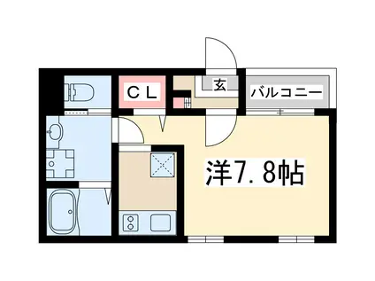 サーチライト淡路町(1K/1階)の間取り写真
