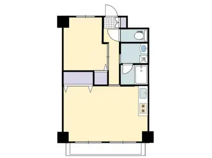 トモリーノ中村(1SLDK/3階)の間取り写真