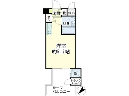 H&Aヒルズ(ワンルーム/4階)の間取り写真