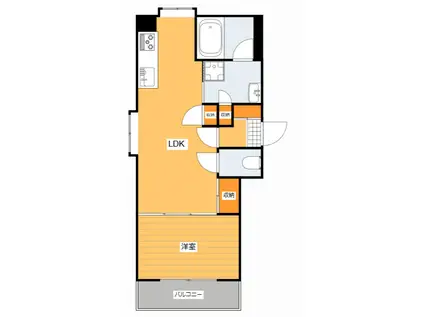 GLUCK西十日市(1LDK/4階)の間取り写真